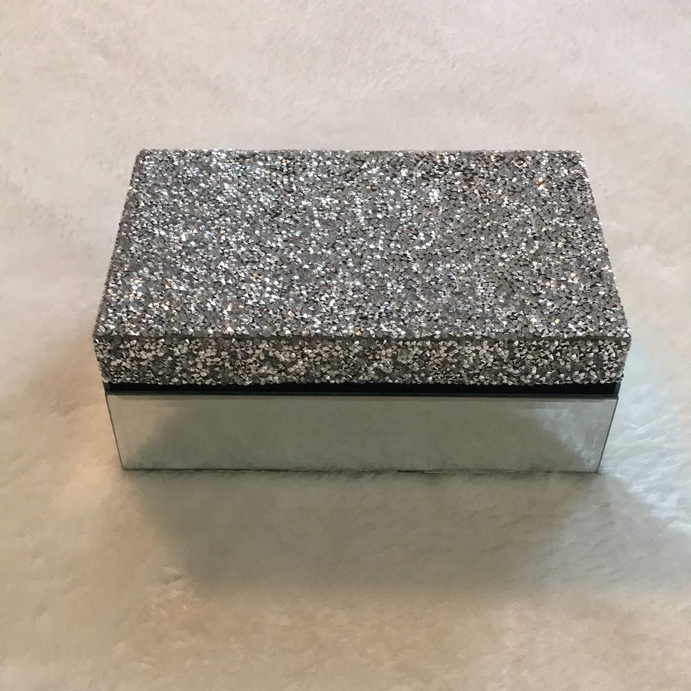 Allure by Jay Silver Sparkle Mirror Jewelry / Makeup / Storage Box - Picture 14 of 17